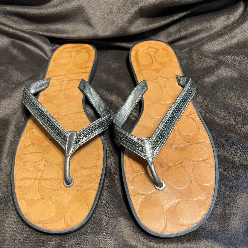 Coach Laurel Leather FlipFlop Sandals